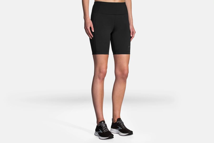 Womens Brooks Method 8" Tight Bottoms Black | 263854-WTC